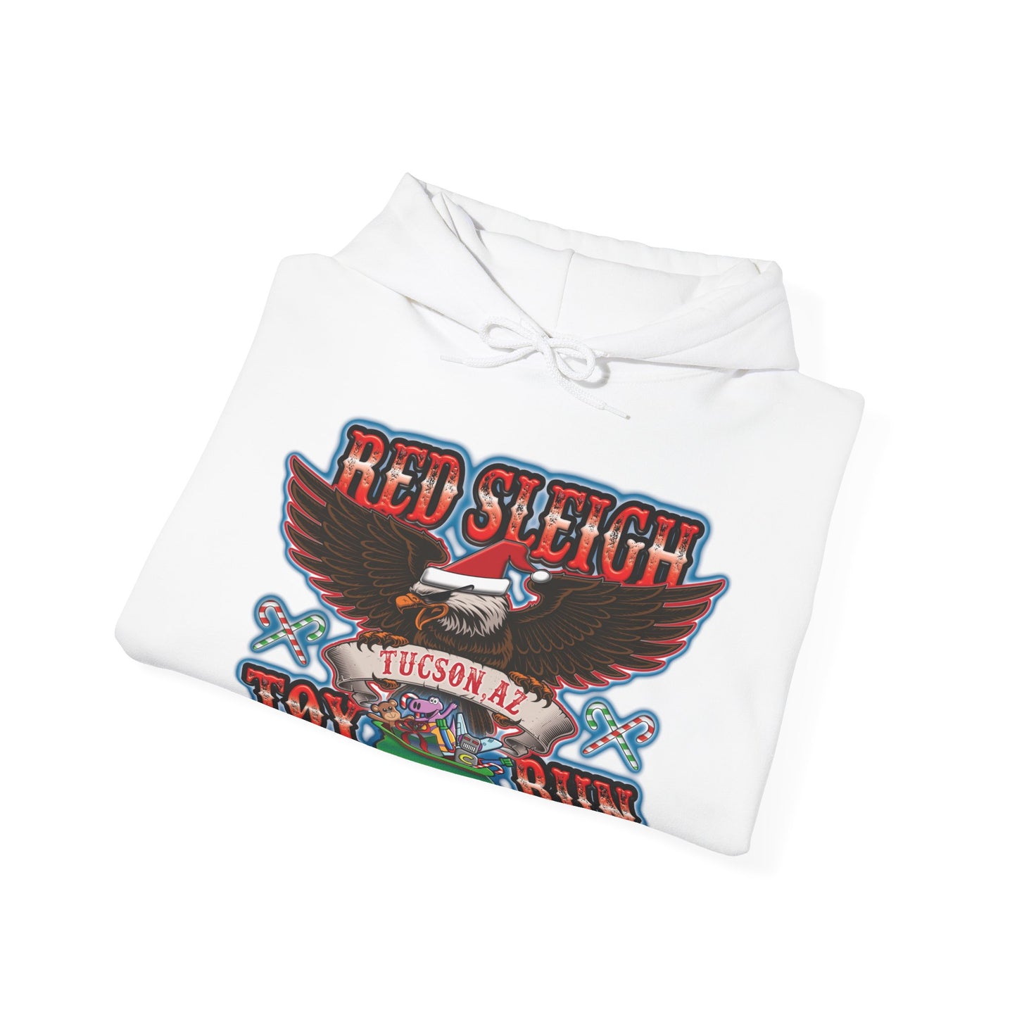 Red Sleigh Toy Run-Unisex Heavy Blend™ Hooded Sweatshirt