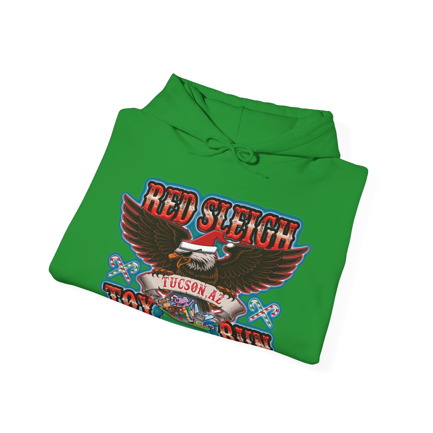 Red Sleigh Toy Run-Unisex Heavy Blend™ Hooded Sweatshirt