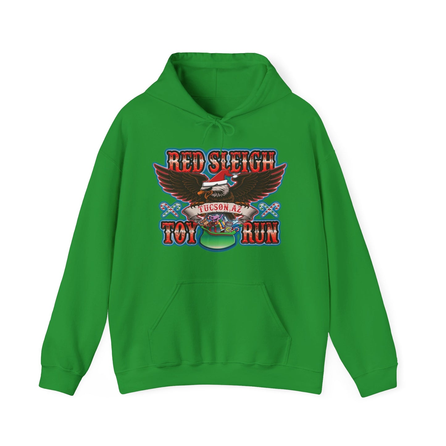 Red Sleigh Toy Run-Unisex Heavy Blend™ Hooded Sweatshirt