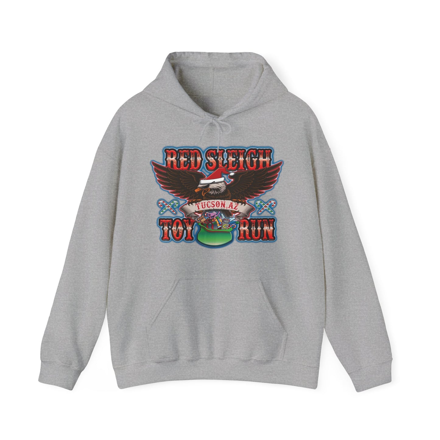 Red Sleigh Toy Run-Unisex Heavy Blend™ Hooded Sweatshirt