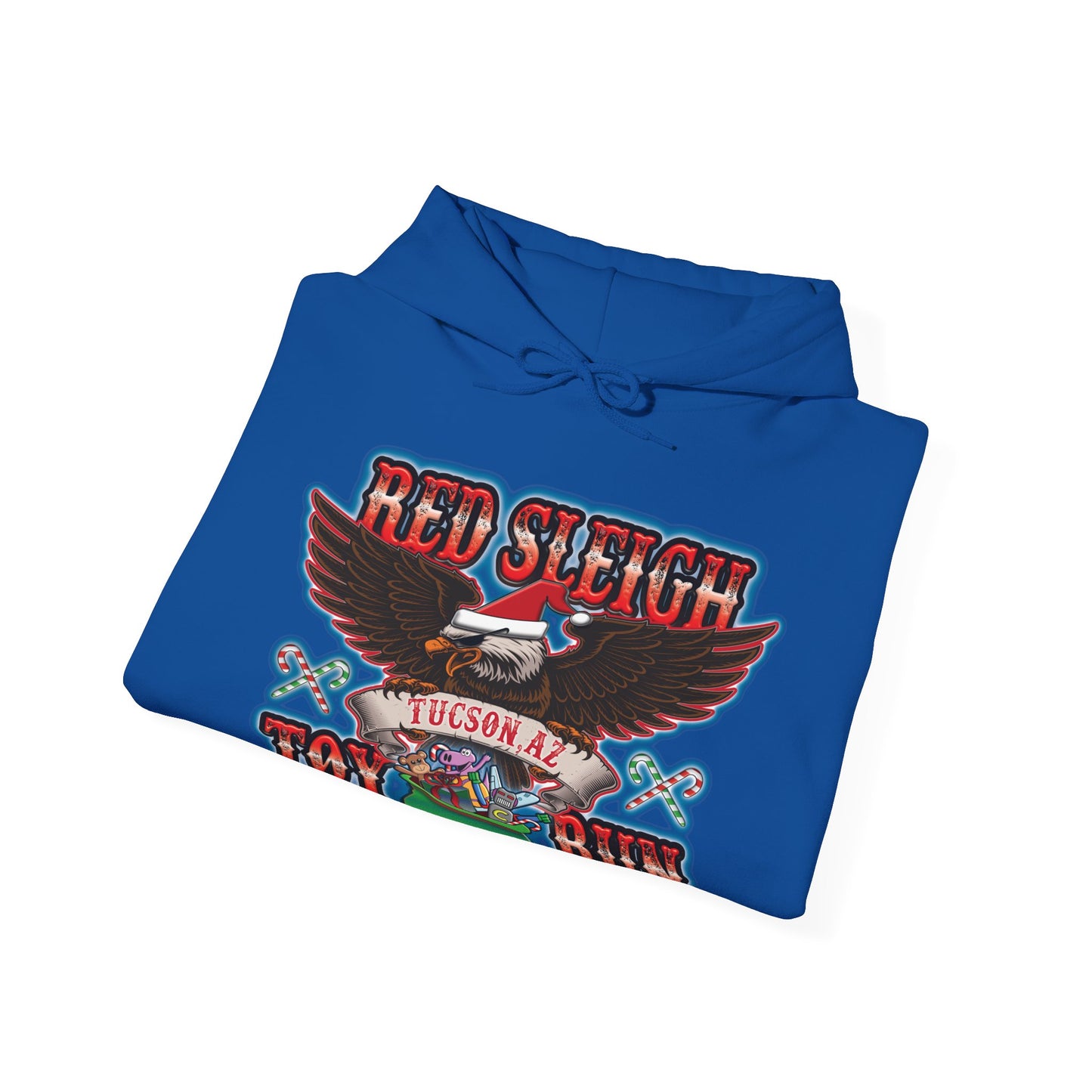 Red Sleigh Toy Run-Unisex Heavy Blend™ Hooded Sweatshirt