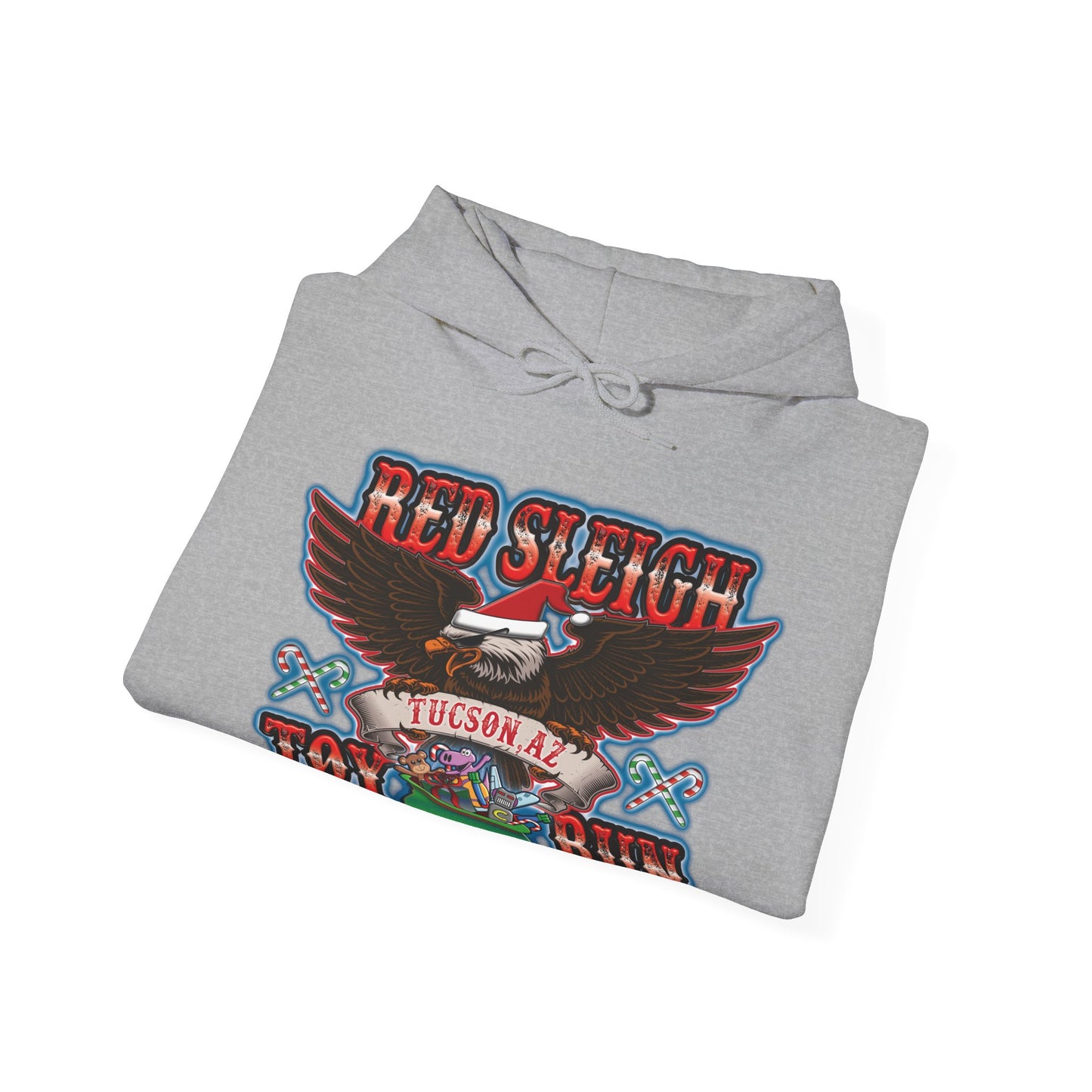 Red Sleigh Toy Run-Unisex Heavy Blend™ Hooded Sweatshirt