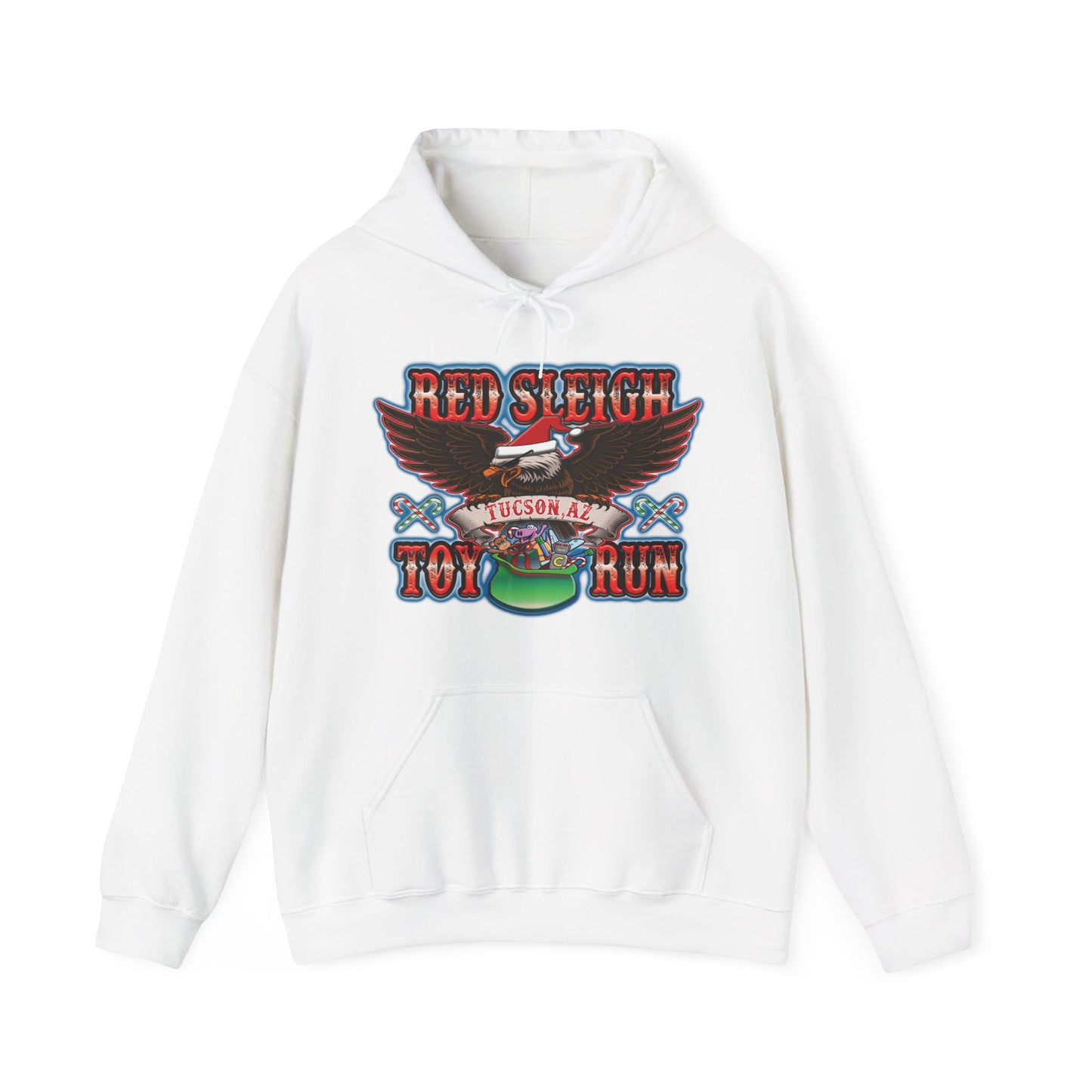 Red Sleigh Toy Run-Unisex Heavy Blend™ Hooded Sweatshirt
