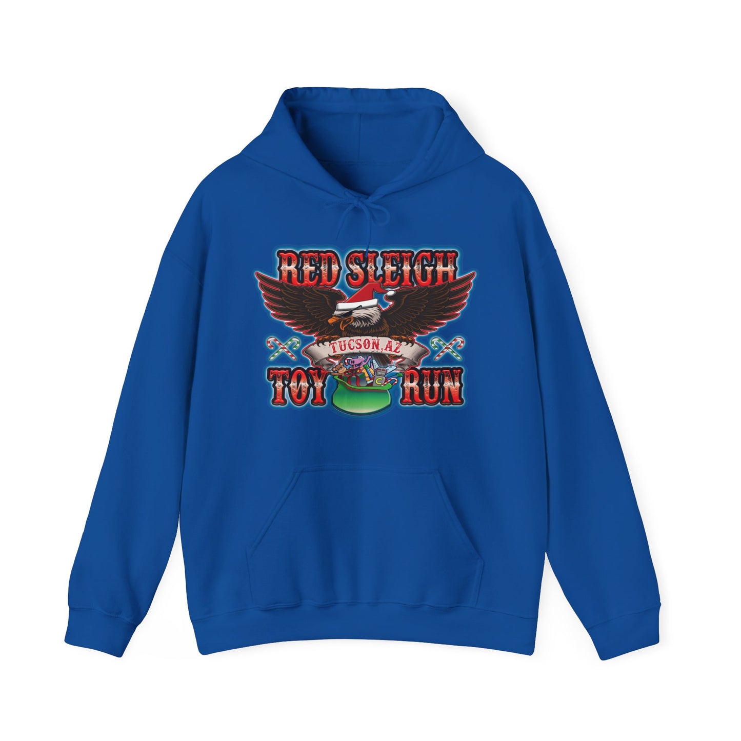 Red Sleigh Toy Run-Unisex Heavy Blend™ Hooded Sweatshirt