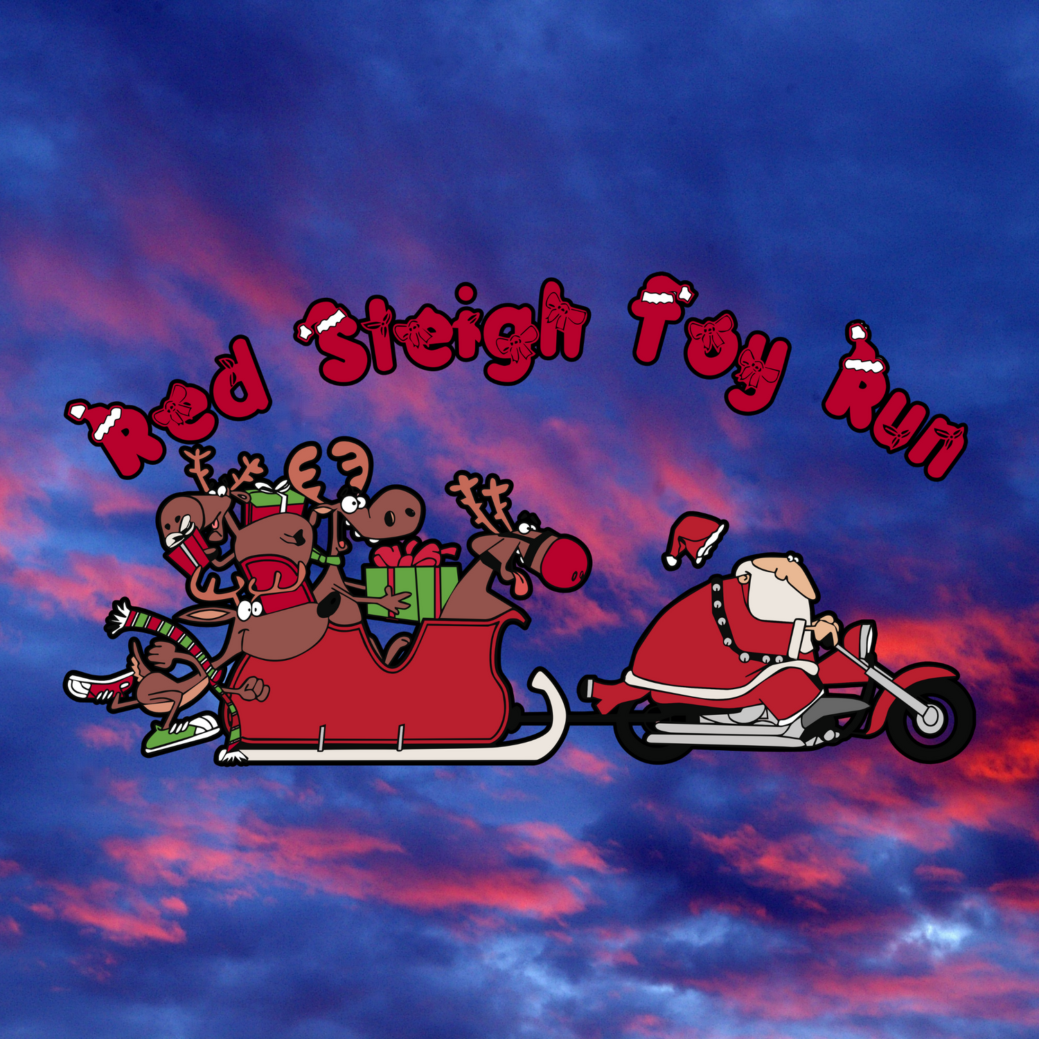 Red Sleigh Toy Run Merch
