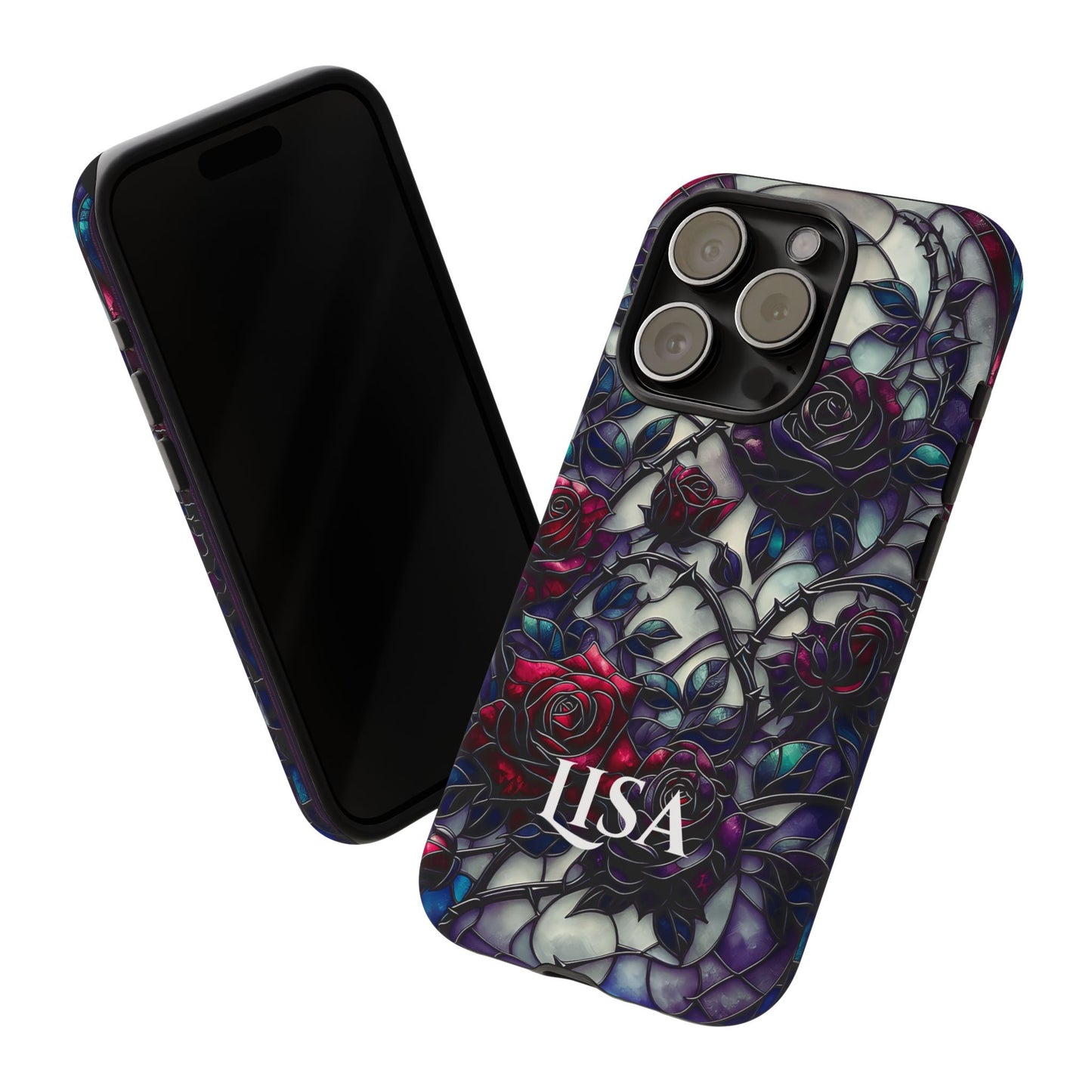 Cathedral Night Roses - Personalized Phone Case