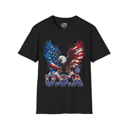 USA Eagle Wings Patriotic T-Shirt | Vintage Americana Graphic Tee