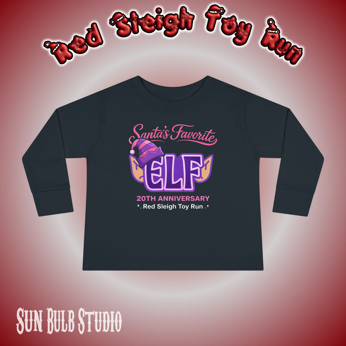Santa’s Favorite ELF – Purple (TODDLER Long Sleeve)