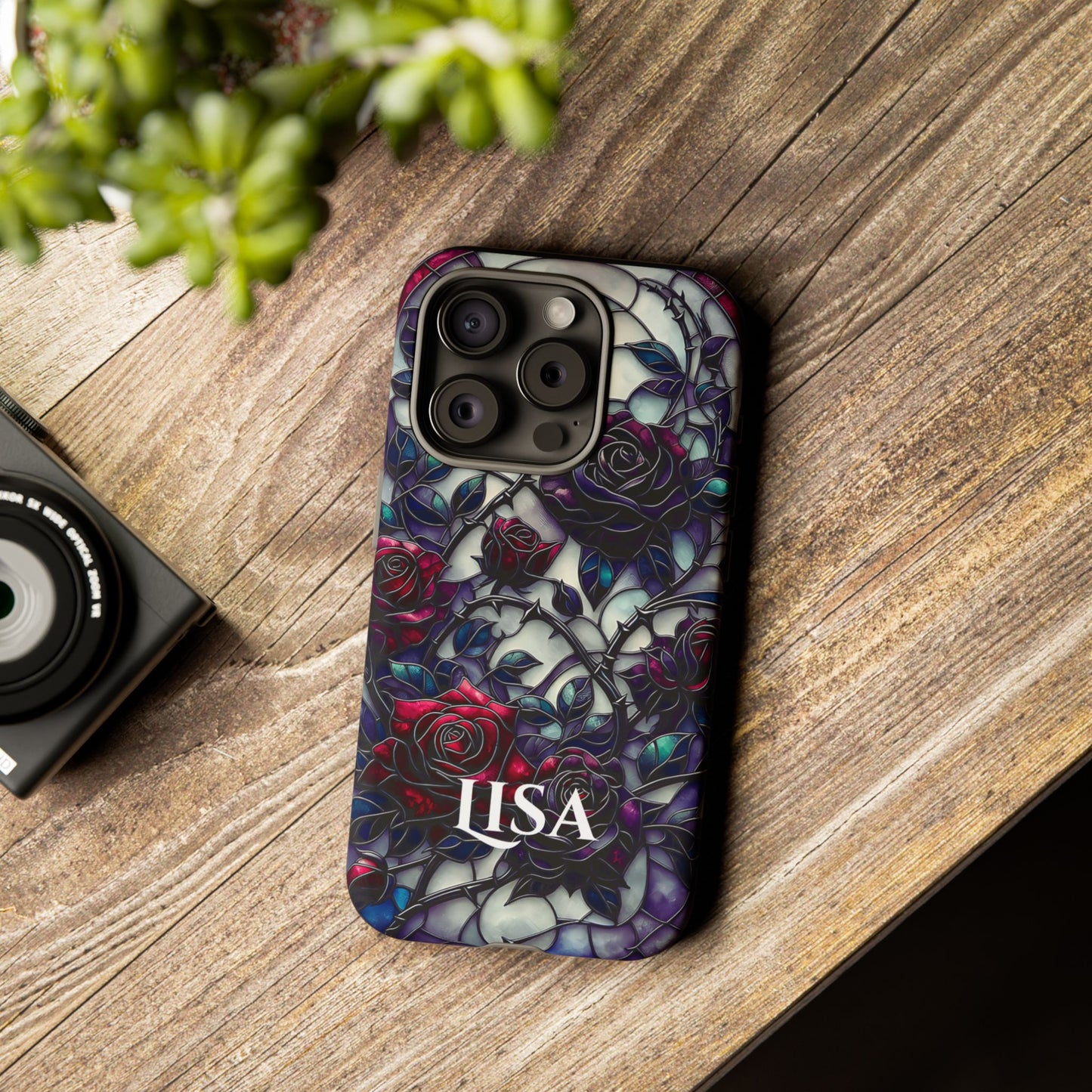 Cathedral Night Roses - Personalized Phone Case
