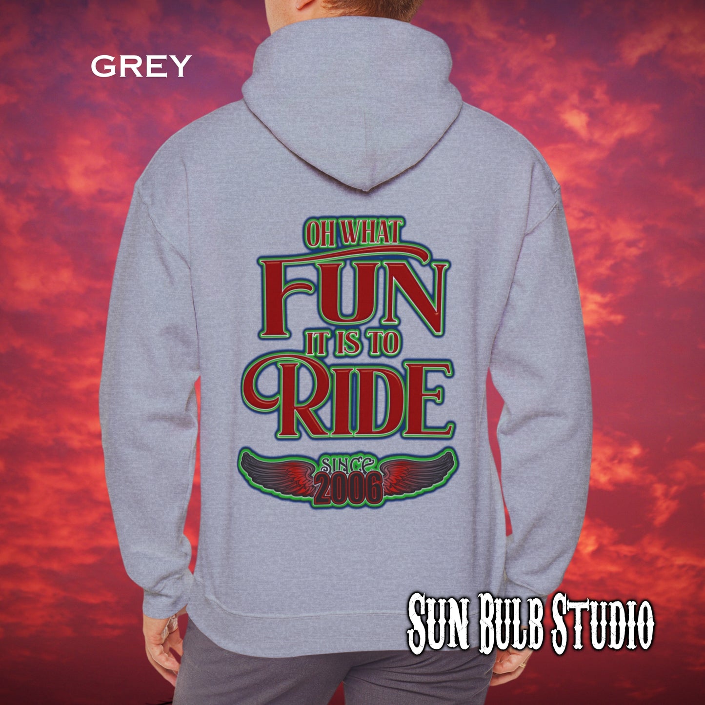 Red Sleigh Toy Run Hoodie – Original Santa Eagle Design