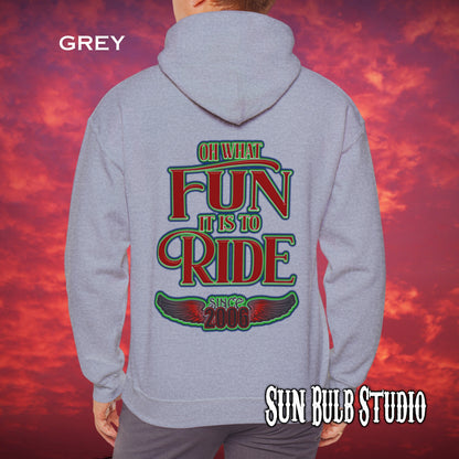 Red Sleigh Toy Run Hoodie – Original Santa Eagle Design