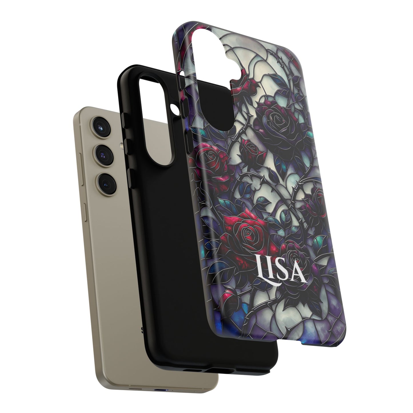 Cathedral Night Roses - Personalized Phone Case