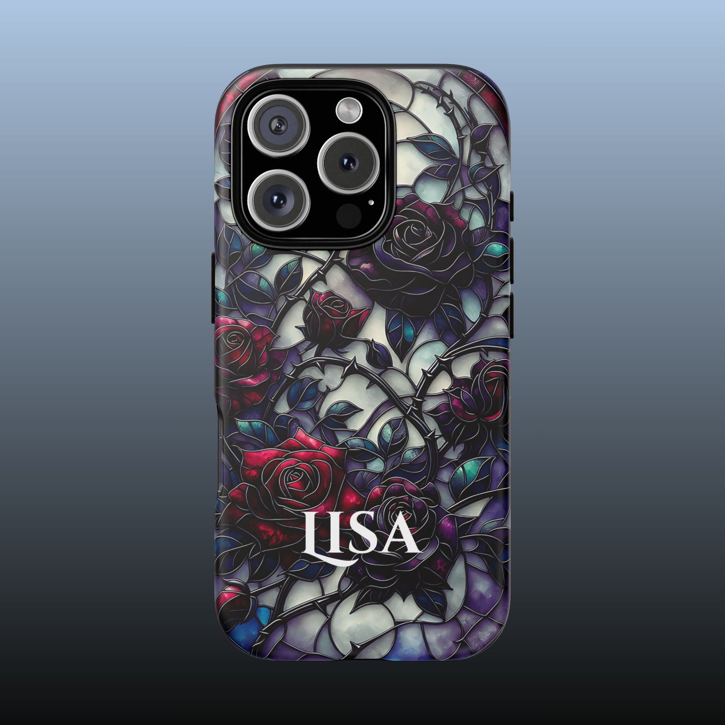 Cathedral Night Roses - Personalized Phone Case