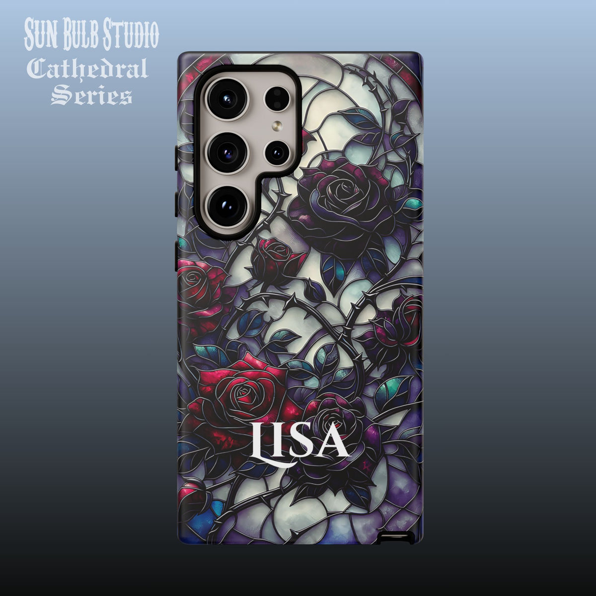 Cathedral Night Roses - Personalized Phone Case