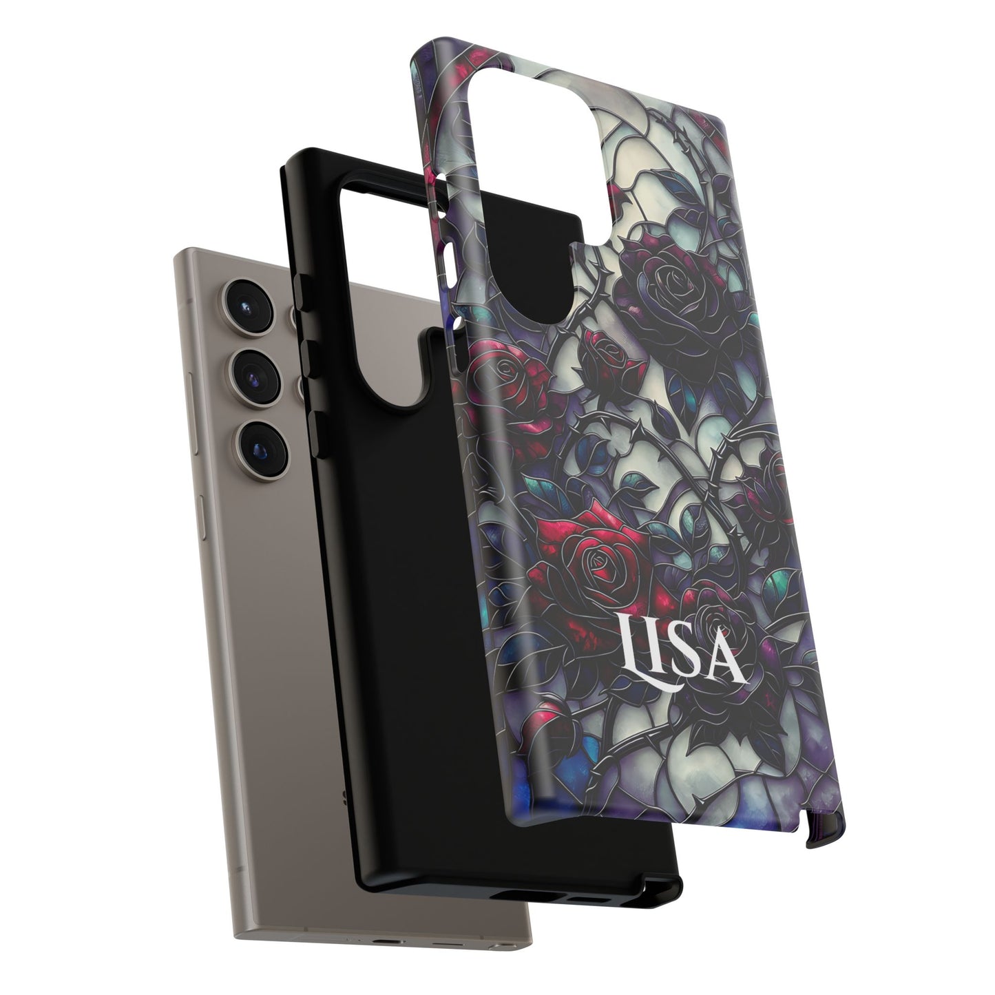 Cathedral Night Roses - Personalized Phone Case