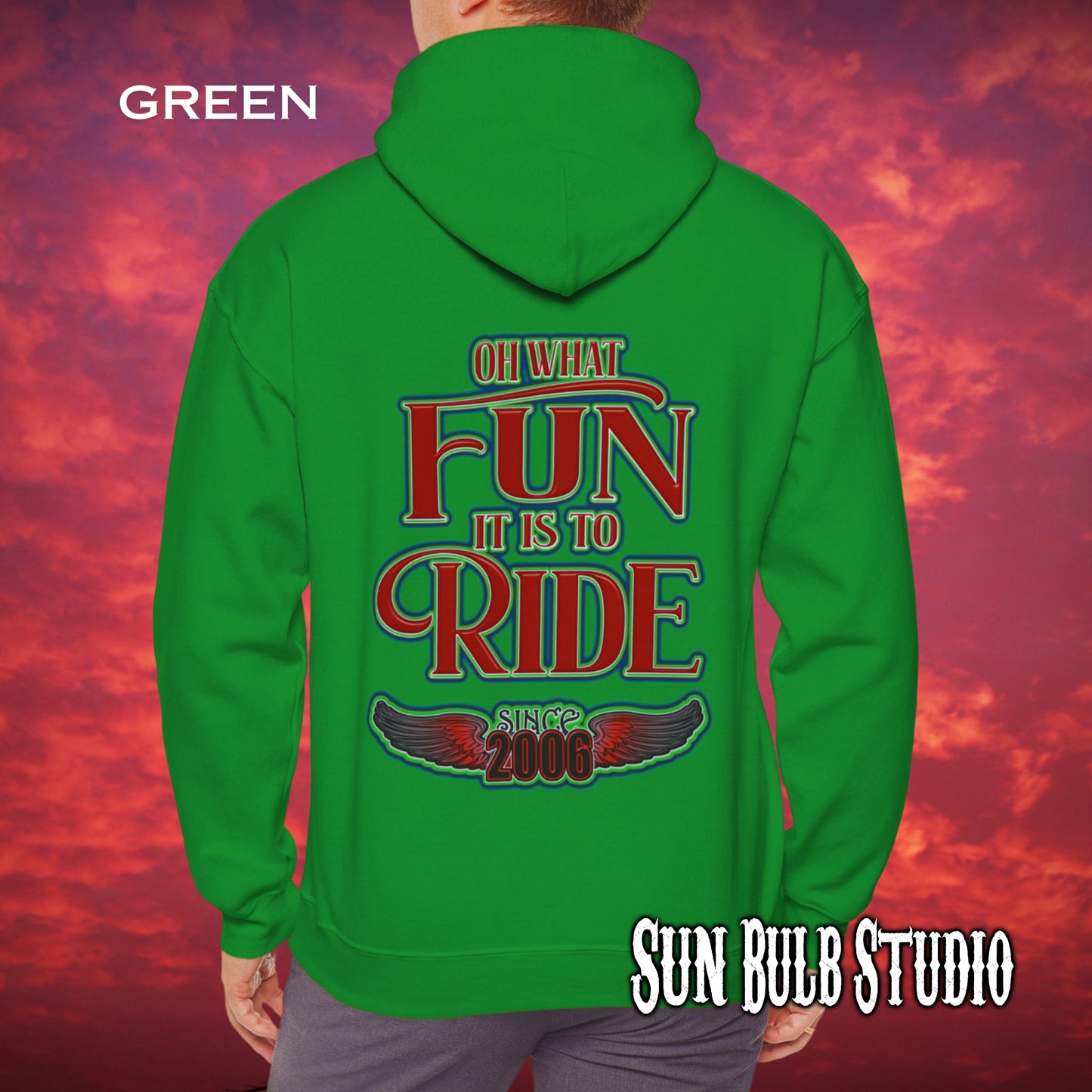 Red Sleigh Toy Run Hoodie – Original Santa Eagle Design