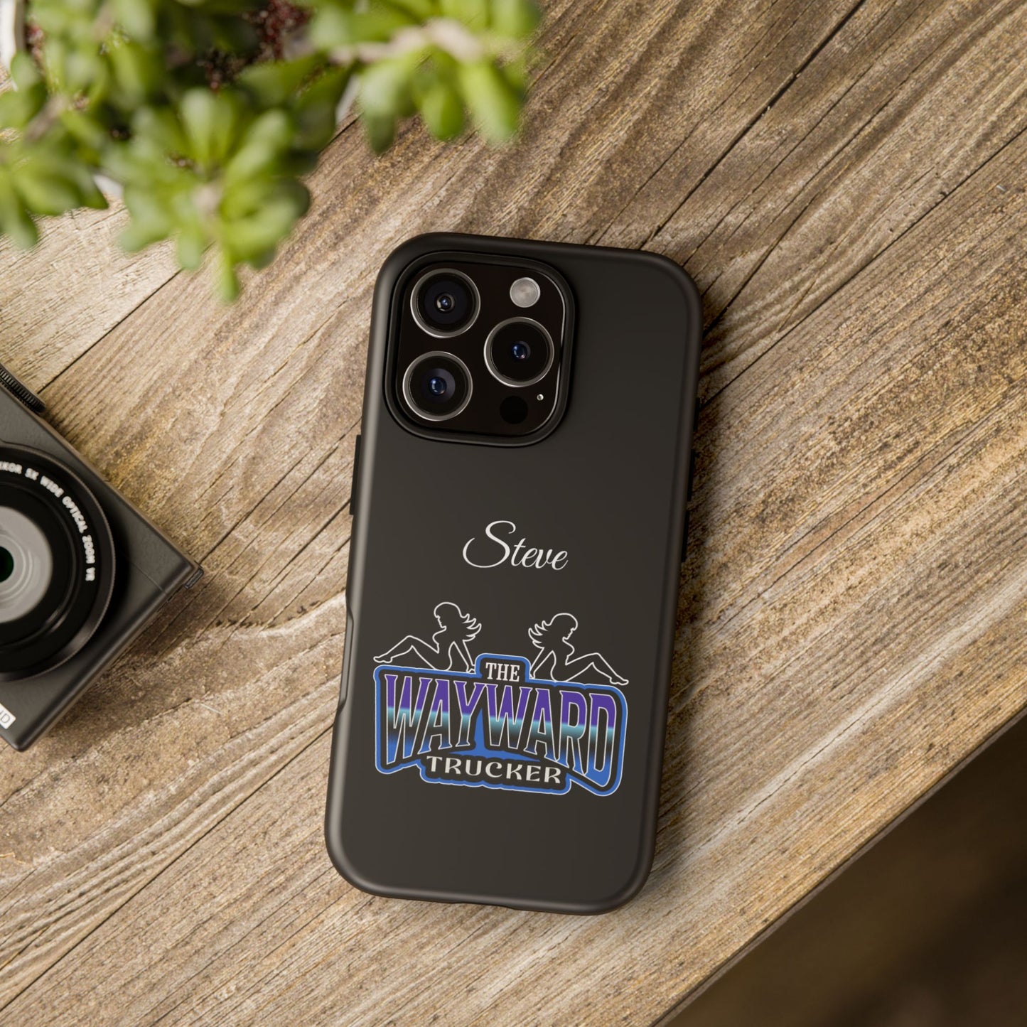 Personalized 'The Wayward Trucker' Phone Case — Custom Name Tough Case for Truck Drivers