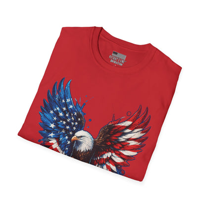 USA Eagle Wings Patriotic T-Shirt | Vintage Americana Graphic Tee