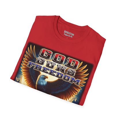 God. Guns. Freedom. – Patriotic Eagle T-Shirt