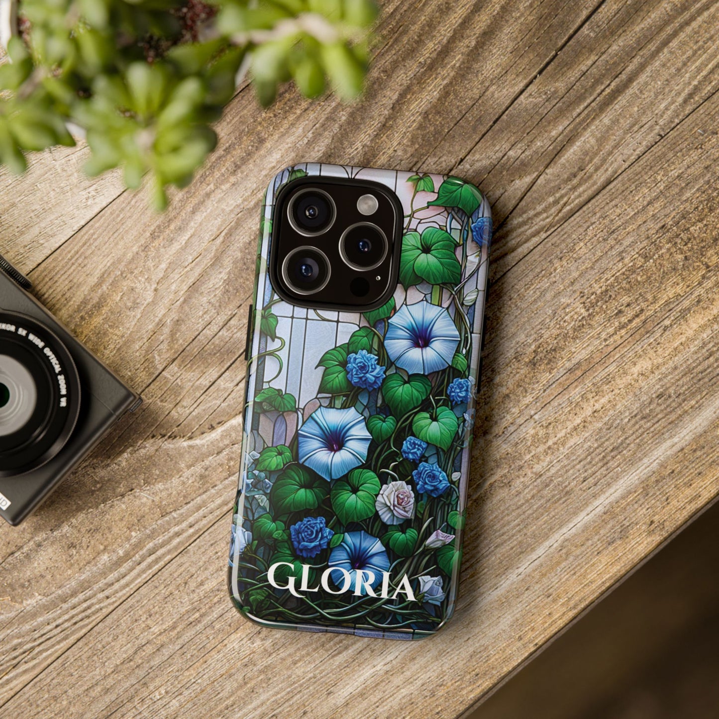 Cathedral Morning Glories - Personalized Phone Case