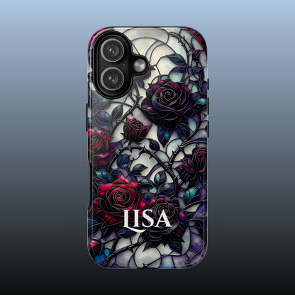Cathedral Night Roses - Personalized Phone Case
