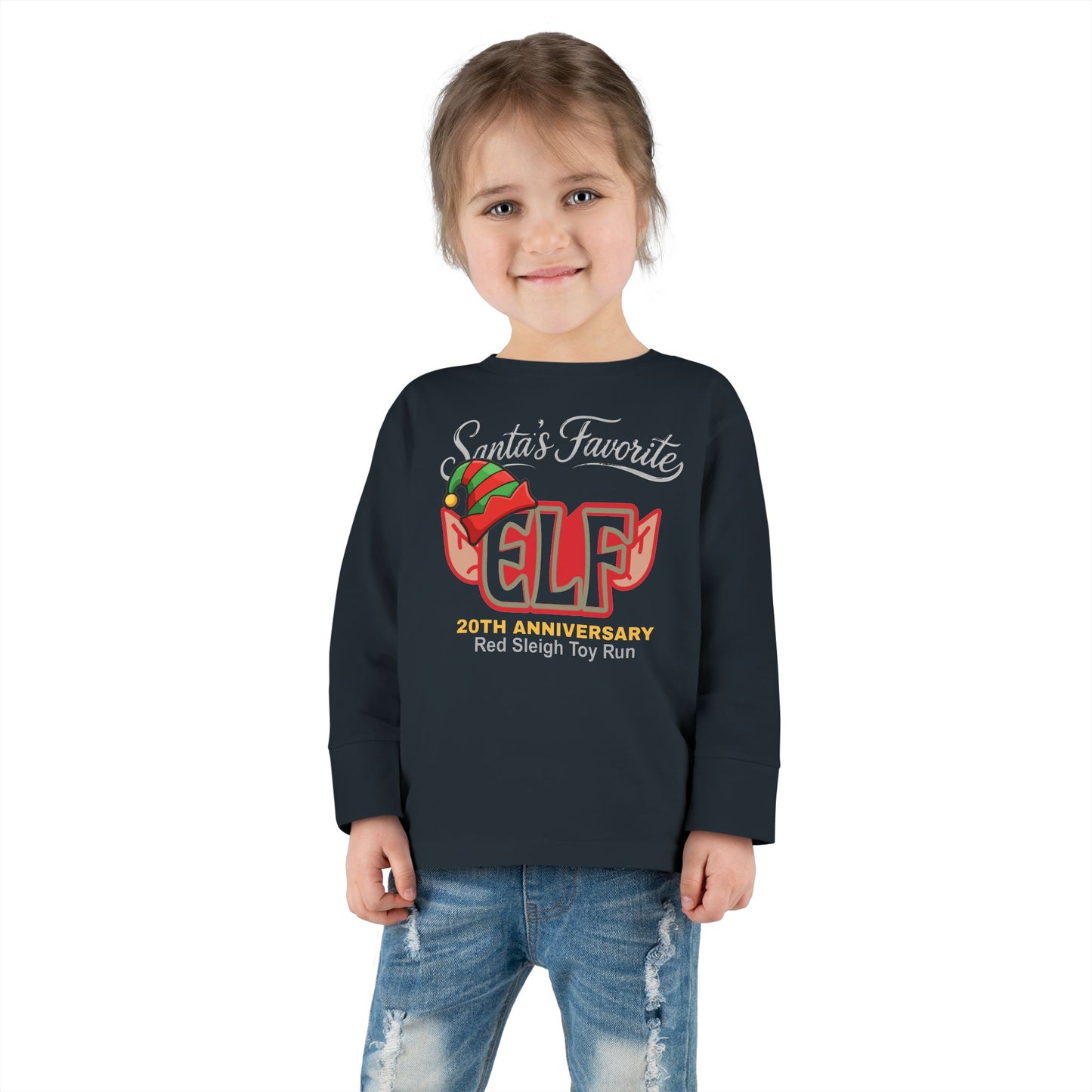 Santa’s Favorite ELF – Red (TODDLER Long Sleeve)