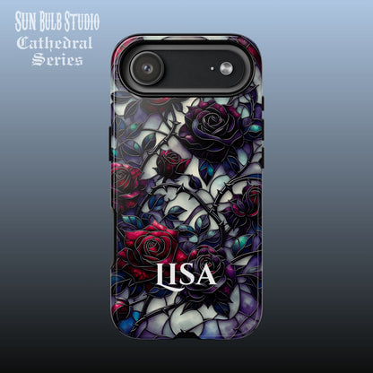 Cathedral Night Roses - Personalized Phone Case