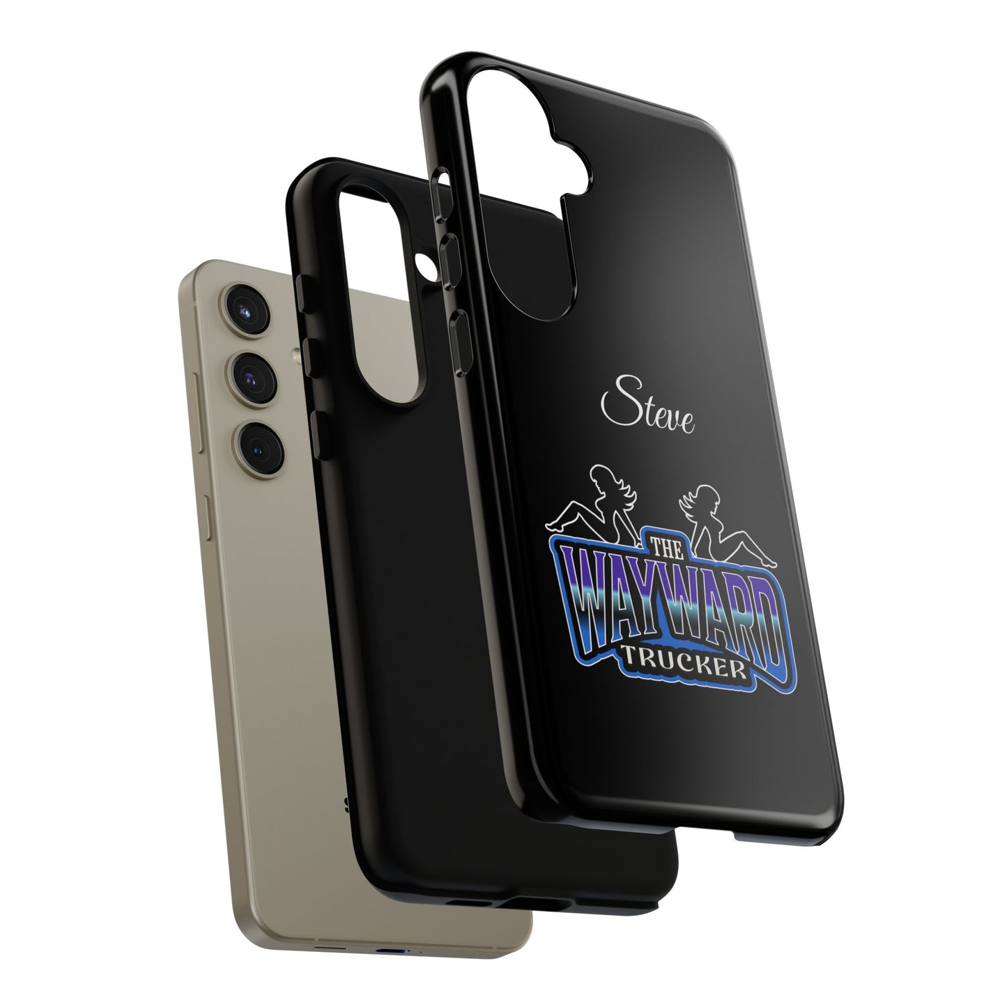 Personalized 'The Wayward Trucker' Phone Case — Custom Name Tough Case for Truck Drivers