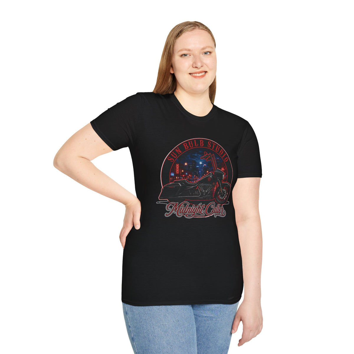 Midnight Caller Vintage Motorcycle T-Shirt | Night Ride Graphic Tee