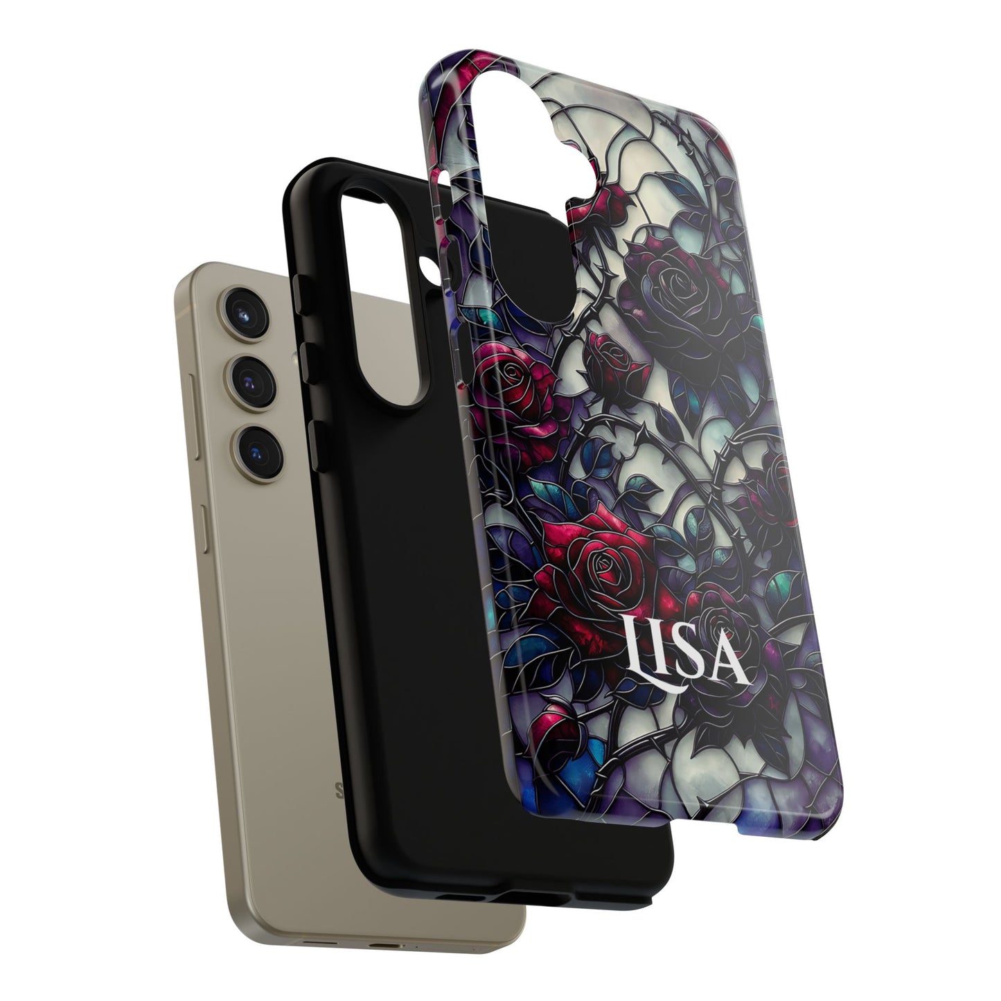 Cathedral Night Roses - Personalized Phone Case