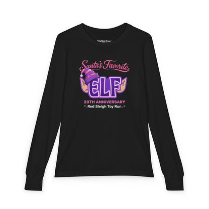 Santa’s Favorite ELF – Purple (YOUTH Long Sleeve)