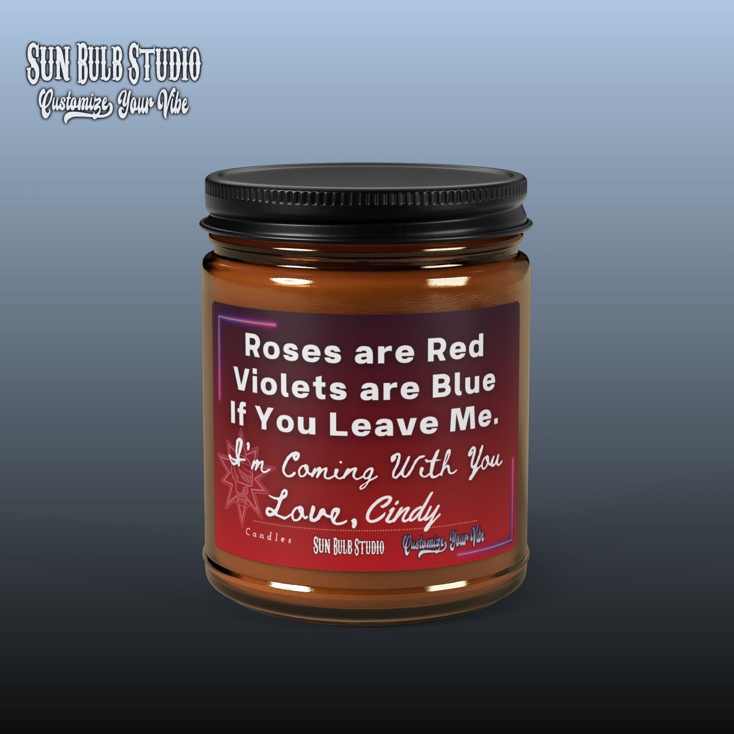Customize Your Vibe™ Personalized Candle – Roses are Red