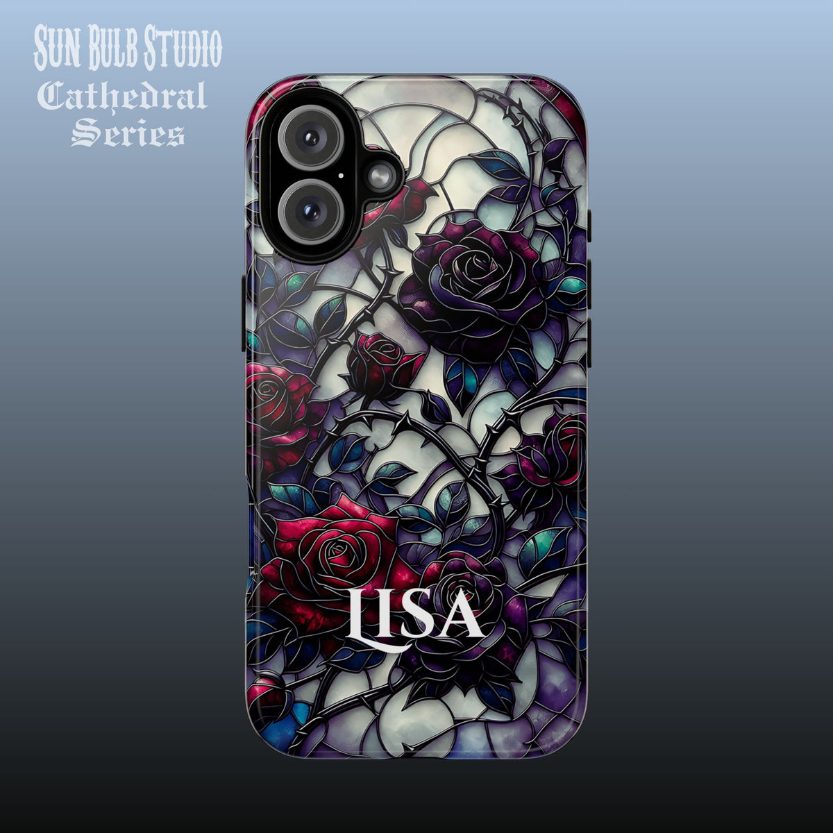 Cathedral Night Roses - Personalized Phone Case