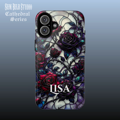 Cathedral Night Roses - Personalized Phone Case