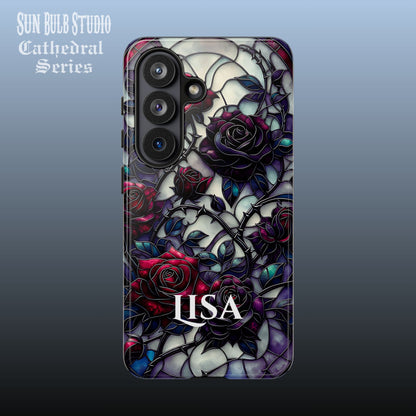 Cathedral Night Roses - Personalized Phone Case