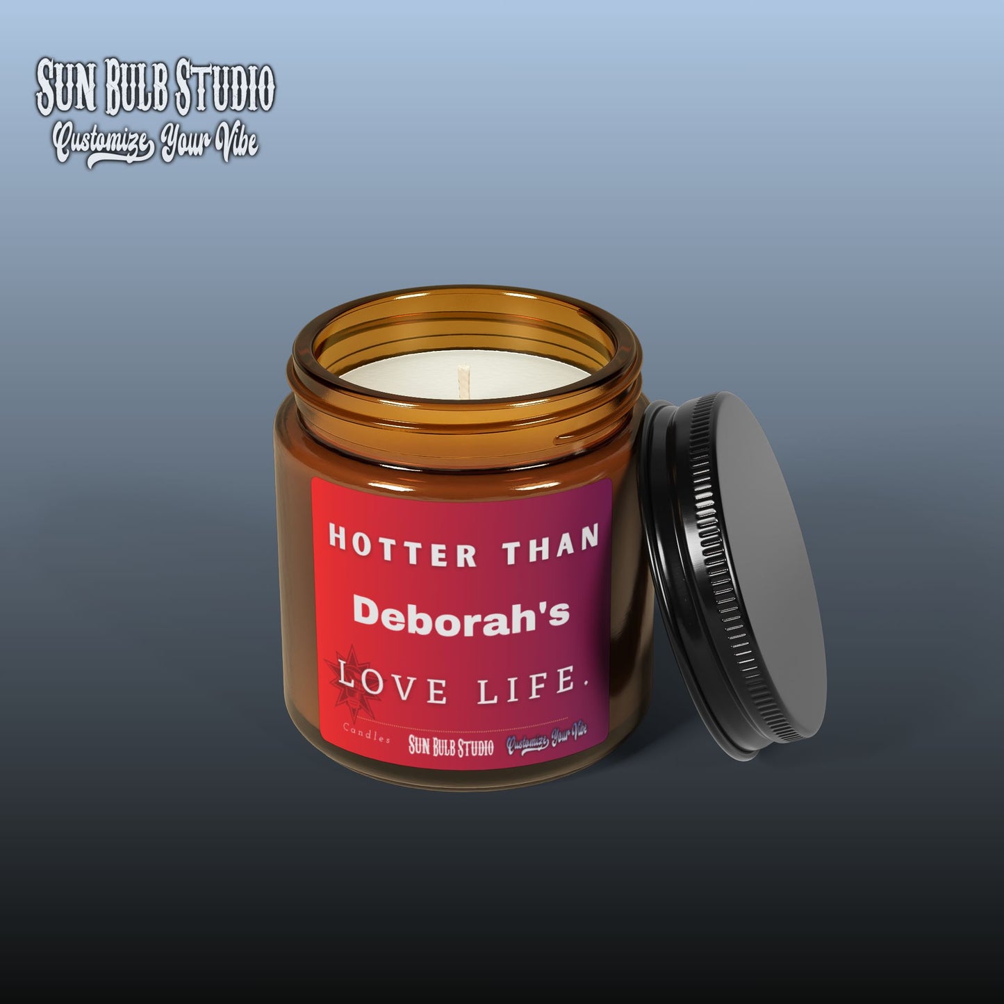 Customize Your Vibe™ Personalized Candle – Hotter Than blank's Love Life