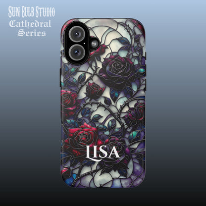 Cathedral Night Roses - Personalized Phone Case