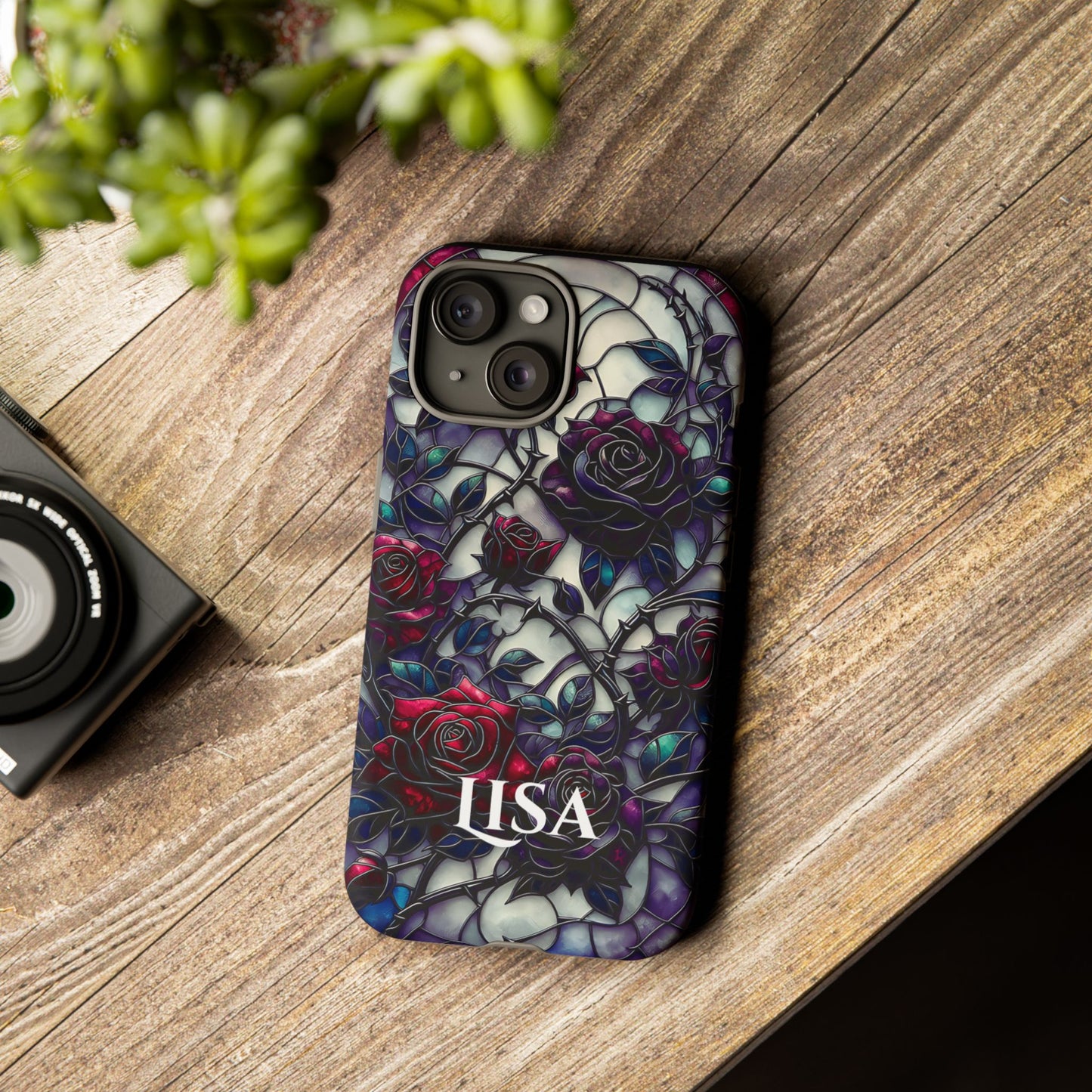 Cathedral Night Roses - Personalized Phone Case