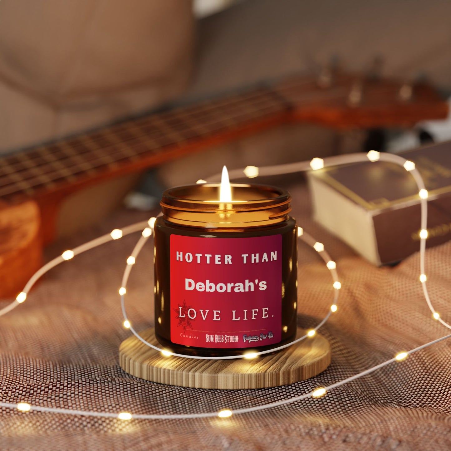 Customize Your Vibe™ Personalized Candle – Hotter Than blank's Love Life
