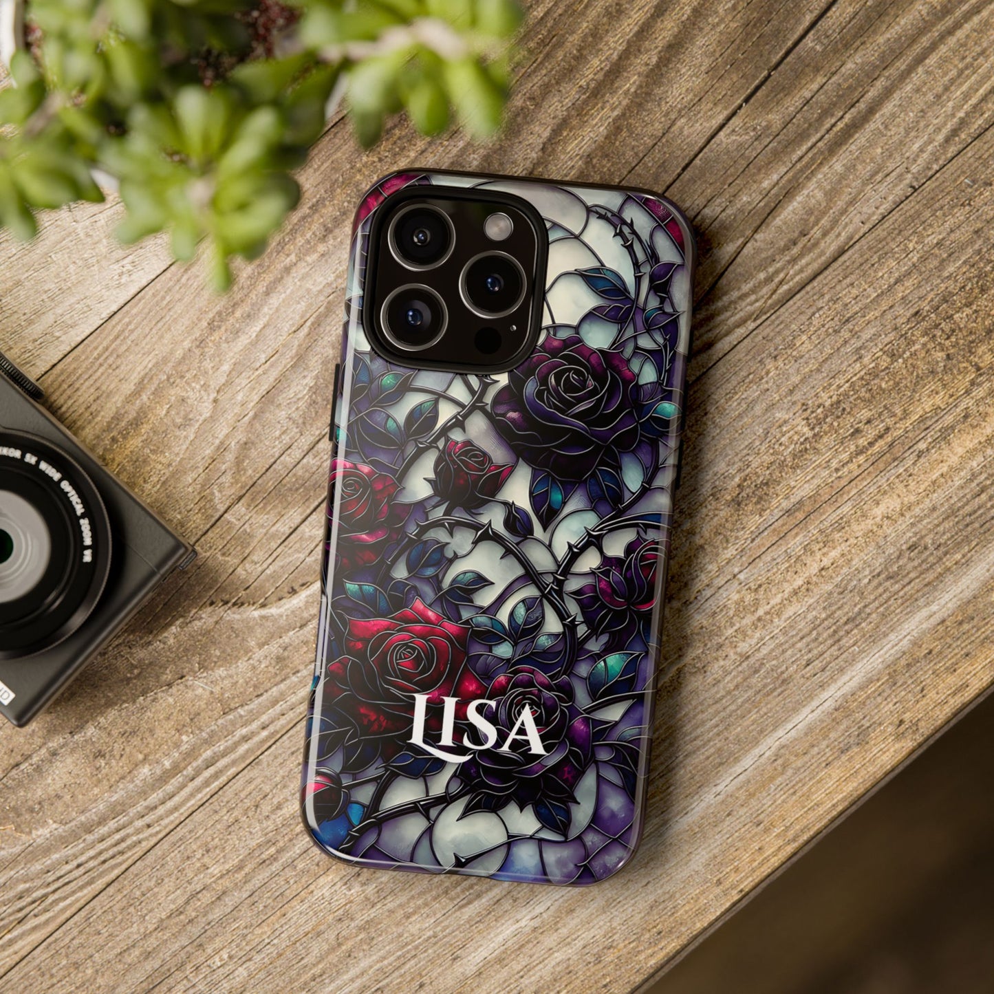 Cathedral Night Roses - Personalized Phone Case