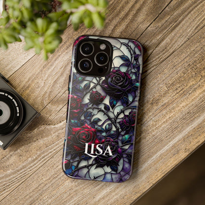 Cathedral Night Roses - Personalized Phone Case