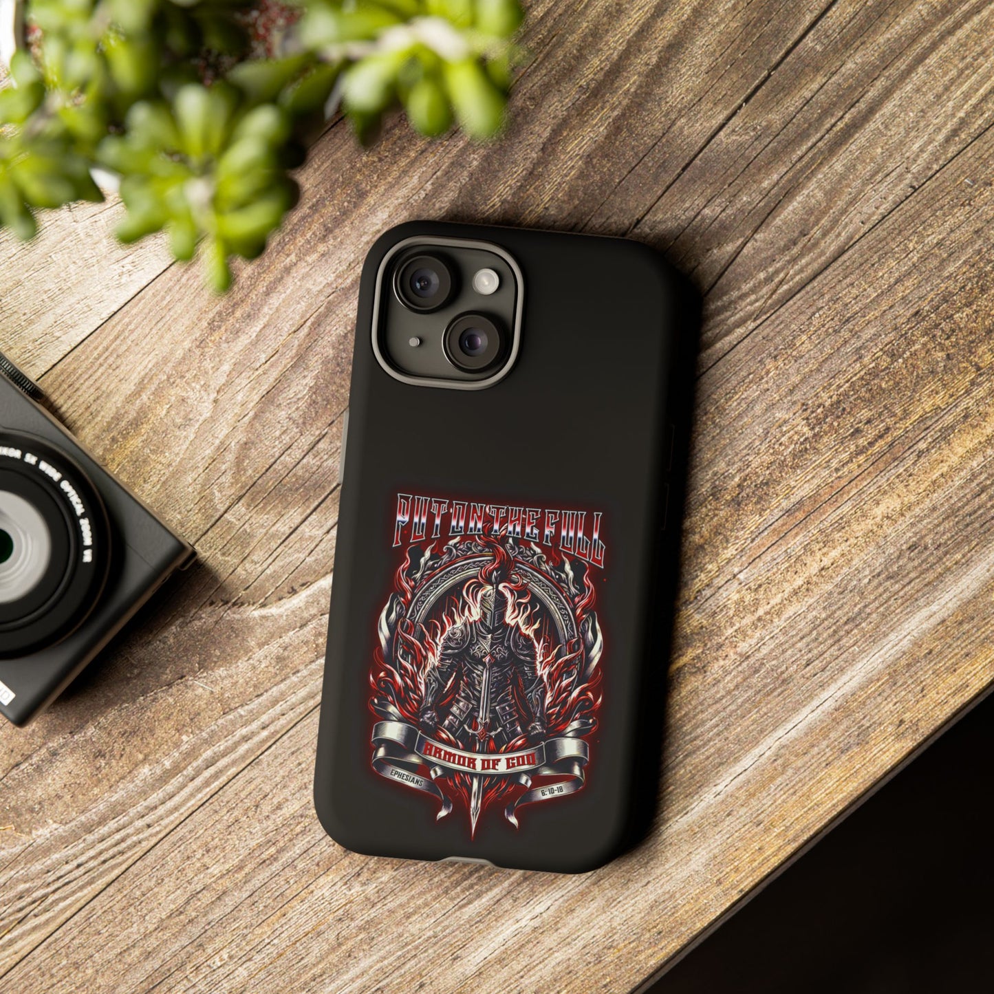 Armor of God Phone Case – Christian Warrior Design | Worship Wear Collection