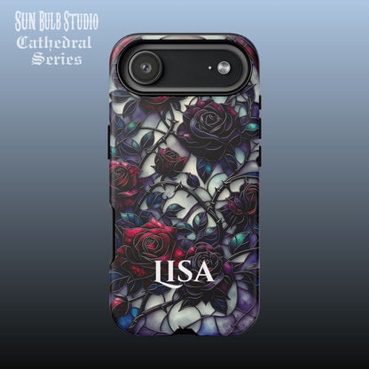 Cathedral Night Roses - Personalized Phone Case