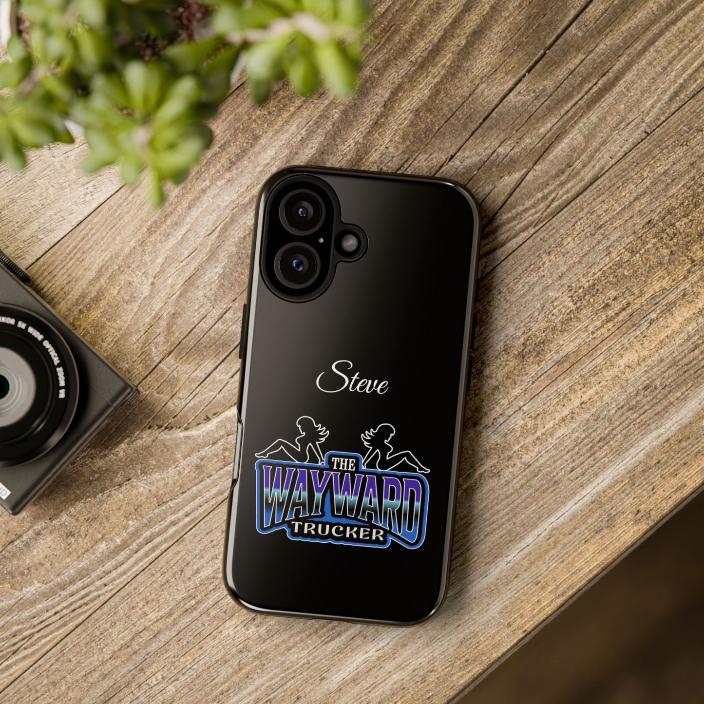 Personalized 'The Wayward Trucker' Phone Case — Custom Name Tough Case for Truck Drivers