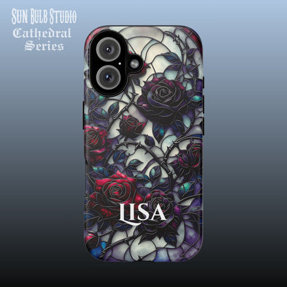 Cathedral Night Roses - Personalized Phone Case