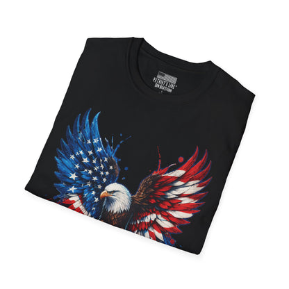 USA Eagle Wings Patriotic T-Shirt | Vintage Americana Graphic Tee