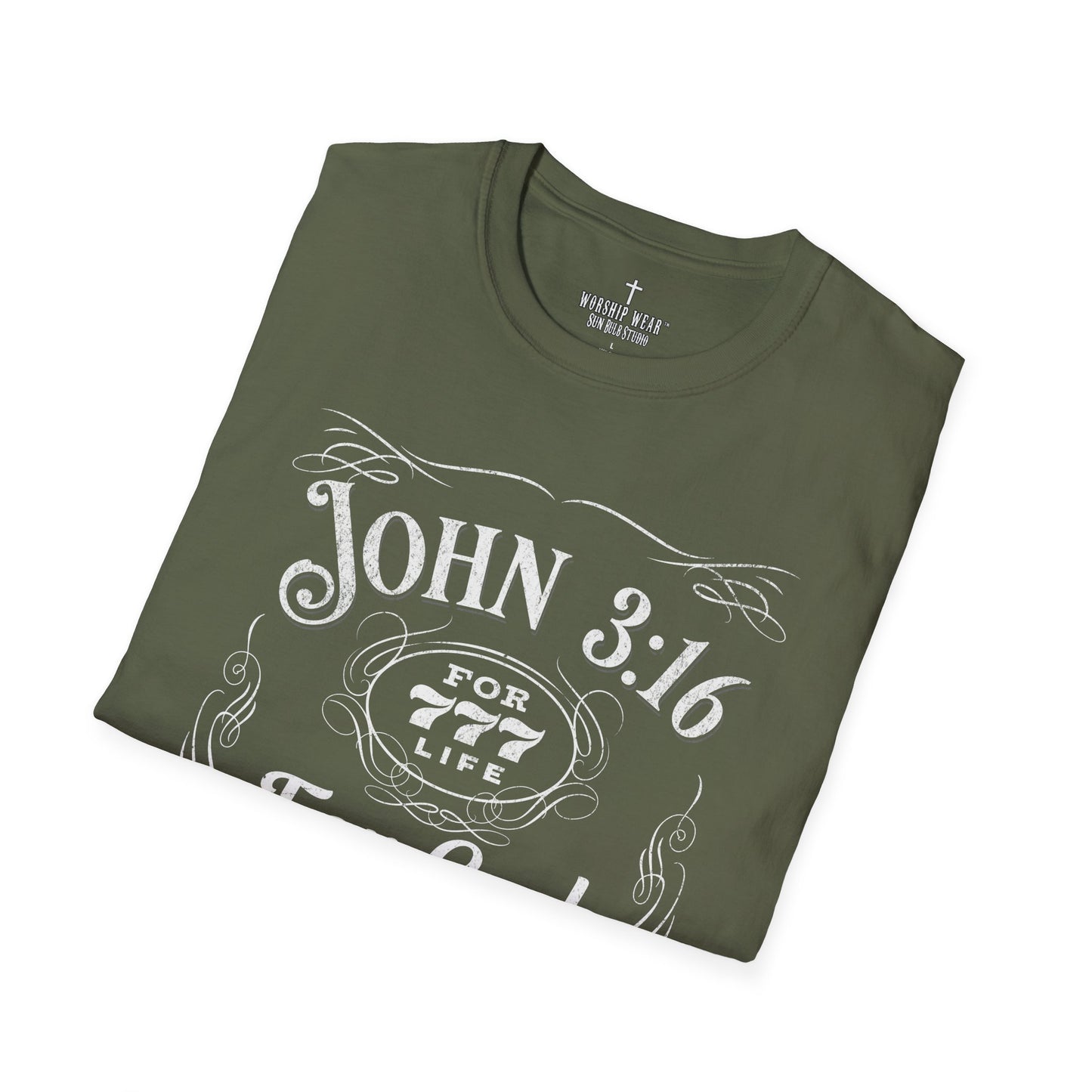 John 3:16 Vintage Label Christian T-Shirt — Worship Wear™
