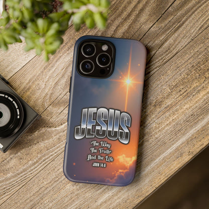JESUS — The Way, The Truth, The Life — Radiant Sunrise Edition Phone Case