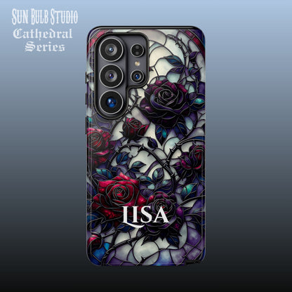 Cathedral Night Roses - Personalized Phone Case