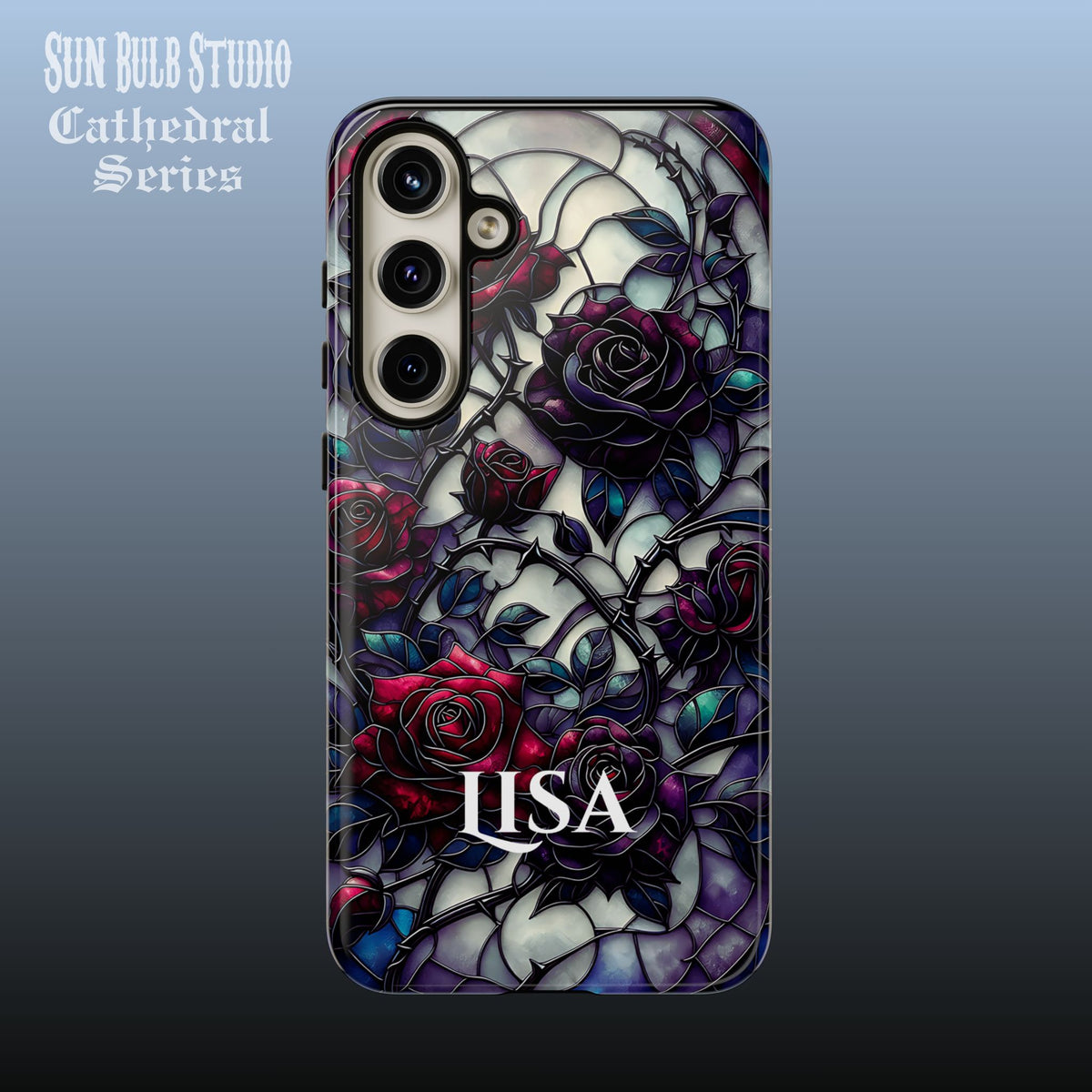 Cathedral Night Roses - Personalized Phone Case